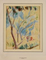 ***John Duncan Fergusson (1874-1961) - Watercolour – “Cap D’Antibes”, 9ins x 7.25ins, framed and