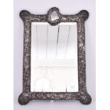 A George V Silver Framed Rectangular Dressing Table Mirror by James Deakin & Sons, Birmingham