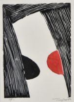 *** Terry Frost (1915-2003) - Screen print in colours - Abstract in black, white and red, artists