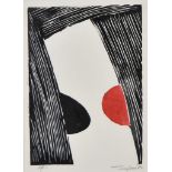 *** Terry Frost (1915-2003) - Screen print in colours - Abstract in black, white and red, artists