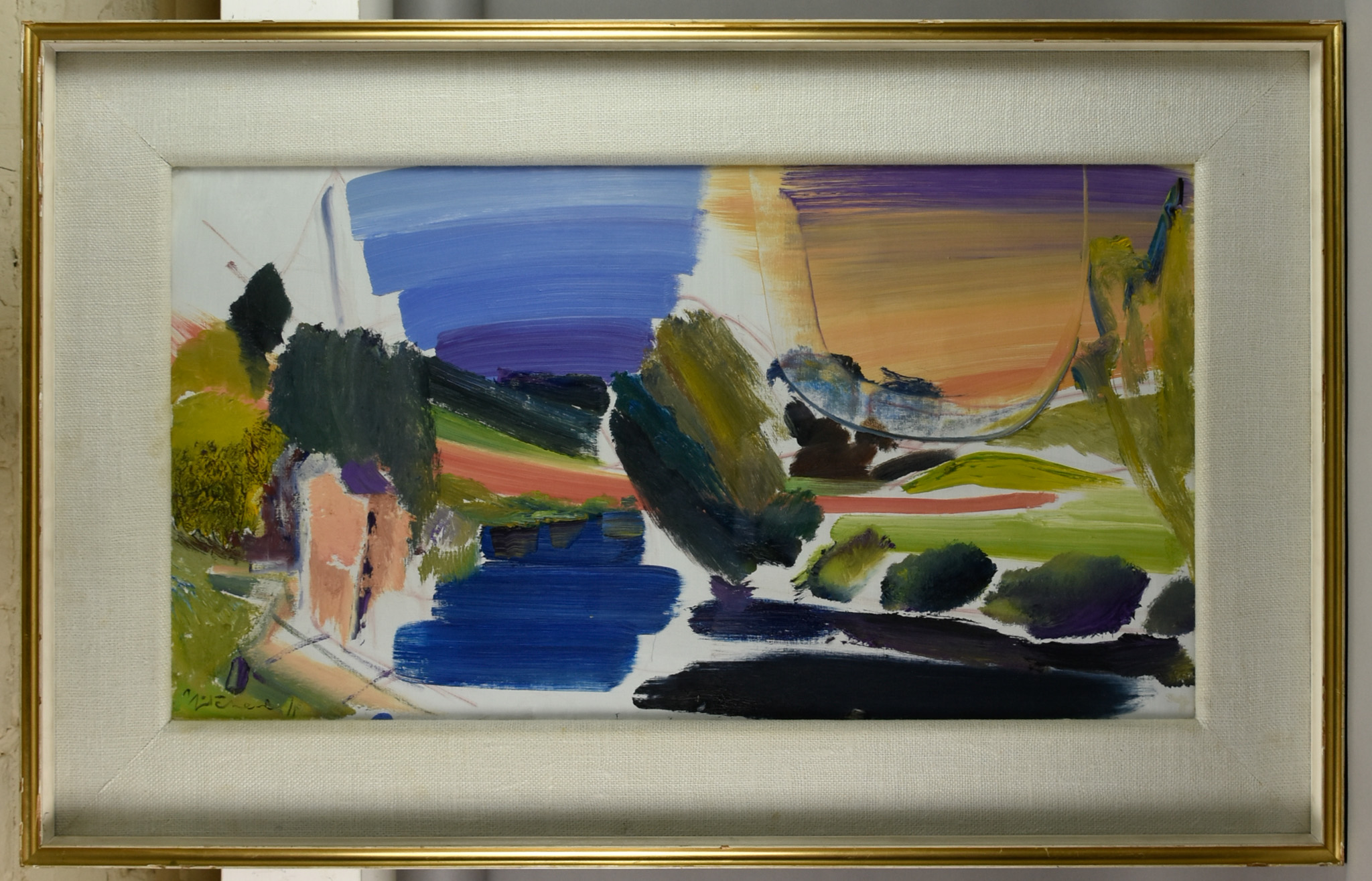 ARR Ivon Hitchens (1893-1979) - Oil painting - "Sussex River, Evening Sky", sign and dated 1969, - Image 2 of 3