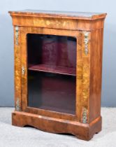 A 19th Century Continental Walnut, Marquetry and Gilt Metal Mounted Dwarf Display Cabinet, with