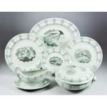 A Wedgwood 'Travel' Series Dinner Service by Eric Ravilious, 20th Century, transfer printed with