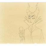 20th Century School - Graphite - A production sketch on three peg hole paper of The Wicked Queen