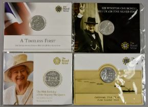 Twenty-Four Elizabeth II £20 Fine Silver Coins, 2013 to 2018, all in original Royal Mint fitted