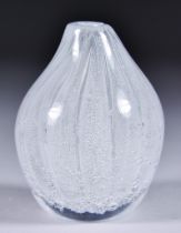 Tapio Wirkkala (1915-1985) for Iittala Glassworks, Finland -  bulbous onion-shaped bud vase, circa