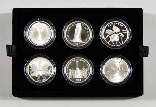 An Elizabeth II Centenary First World War Silver Proof Six Coin Set, 2018, in Royal Mint