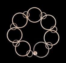 A Danish Sterling Silver Bracelet, circa 1950, by Bent Gabrielson for Hans Hansen, in the form of