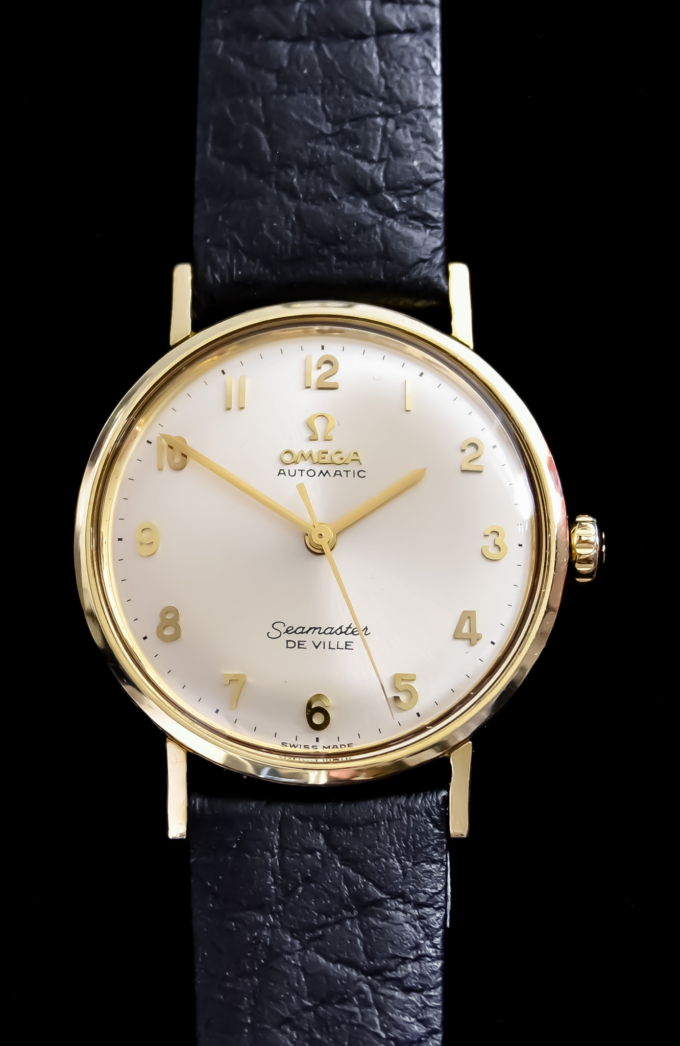 A Gentleman's Automatic Wristwatch, by Omega, Model SeaMaster De Ville, 34mm diameter gold filled