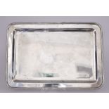 An Italian Silver Rectangular Tray, stamped 800 standard Capello Torino, with reeded rim, 15.75ins x