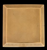 A 9ct Gold Cigarette Case, 80mm x 85mm, engraved to the interior "Mother 1926", gross weight 99.2g