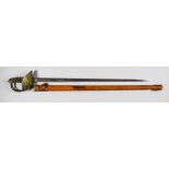An Officer's Dress Sword, George V, by Wilkinson Sword, serial number:1445, 32ins bright steel