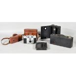 A Small Collection of Cameras and Photographic Equipment, including - Kodak "Colorsnap 35", a