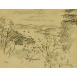 ***Paul Maze (1887-1979) - Pencil drawing - "The Hudson River", initialled, titled and dated '52, in