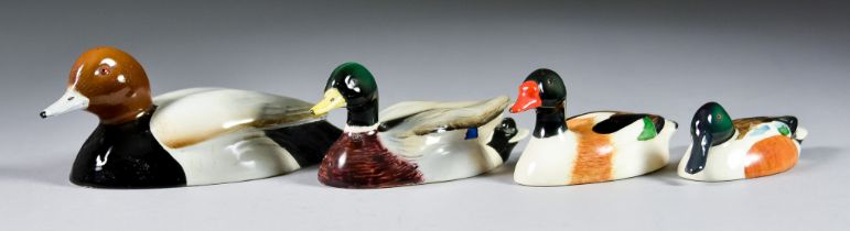 Four Beswick models of Ducks Approved by Peter Scott, including - "Pochard", No.1520-1 and six
