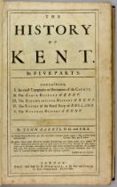 John Harris - "The History of Kent in Five Parts", printed and sold by D. Midwinter, at The Three