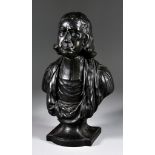 Enoch Wood (1759-1840) - Bronzed terracotta bust of John Wesley, early 19th Century, on stepped