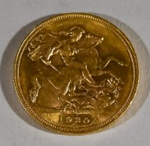 A George V Sovereign, 1930, fine