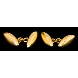 A Pair of 18ct Gold Cufflinks, gross weight 5.6g