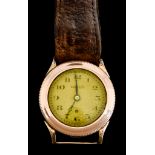 An Automatic Wristwatch, Early 20th Century, by Harwood, 9ct gold case, 31mm diameter, shagreen dial