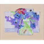 ARR Margaret Mellis (1914-2009) - Coloured chalk/pastel -  "Rose's Anemones", initialled, on used