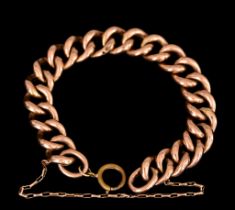 A 9ct Gold Curb Link Chain Bracelet, 230mm overall, gross weight 32.7g Note: Marked on each link