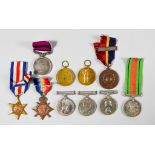 A Mixed Quantity of World War I Medals, Badges, various regiments, various dates Please Note: