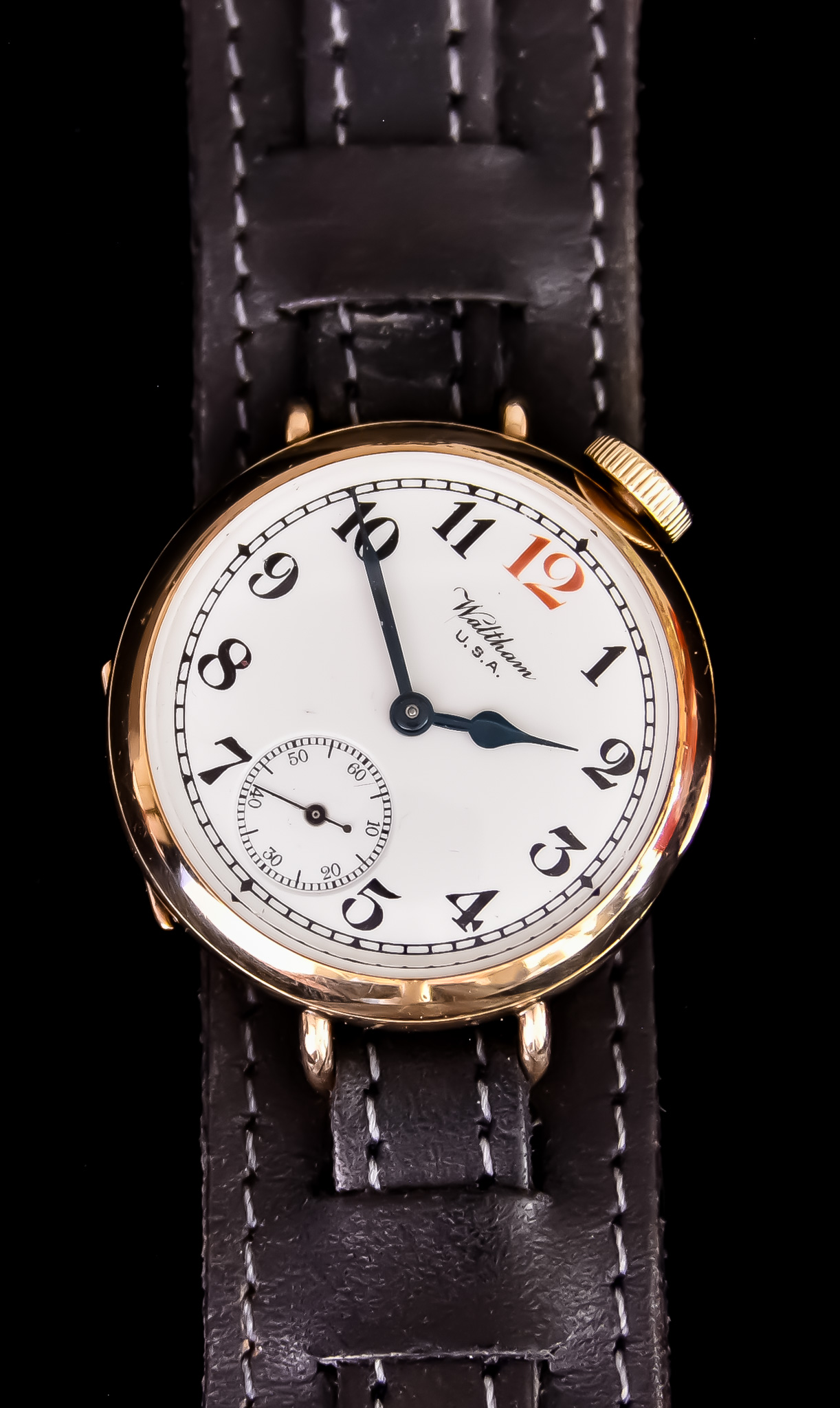 A Gentleman's Manual Wind "Trench Watch", in unusual diagonal mounted case, 33ins diameter in plated