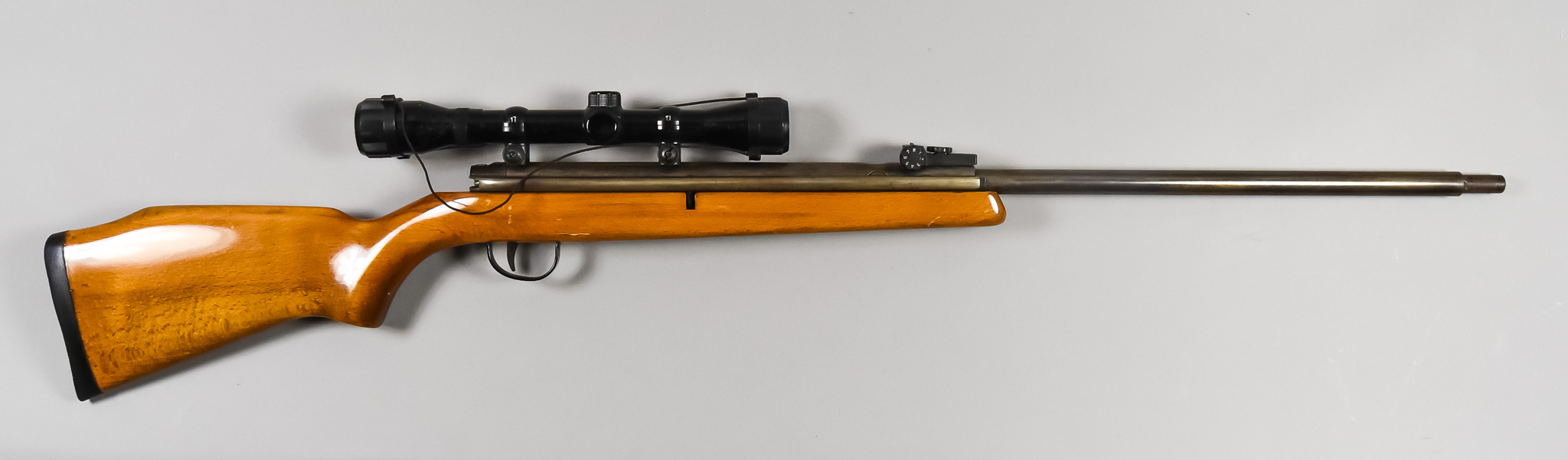 A .22 Side Lever Air Rifle By Webley & Scott Ltd, stripped back, previously blued steel barrel