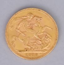 A George V Sovereign, 1918, fair/fine