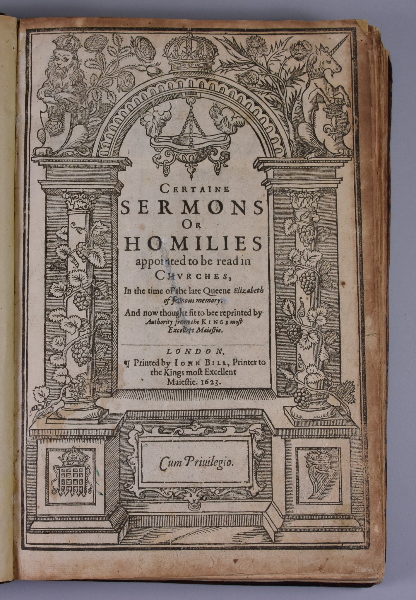 "Certaine Sermons or Homilies Appointed to be Read in Chvrches, in the Time of the Late Queene