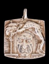 A Rare Platinum Dante Congress Medal, awarded to Giovanni Tedeschi, (1883-1944), 32mm x 30mm,