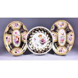 A Pair of Hicks & Meigh Oval Bone China Dishes of London Shape, Circa 1820, pattern No.699, with