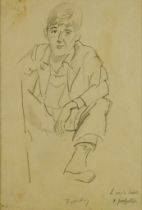 ***Sir Stanley Spencer (1891-1959) - Pencil drawing – “Glaswegian Ship Builder”, inscribed “