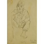 ***Sir Stanley Spencer (1891-1959) - Pencil drawing – “Glaswegian Ship Builder”, inscribed “