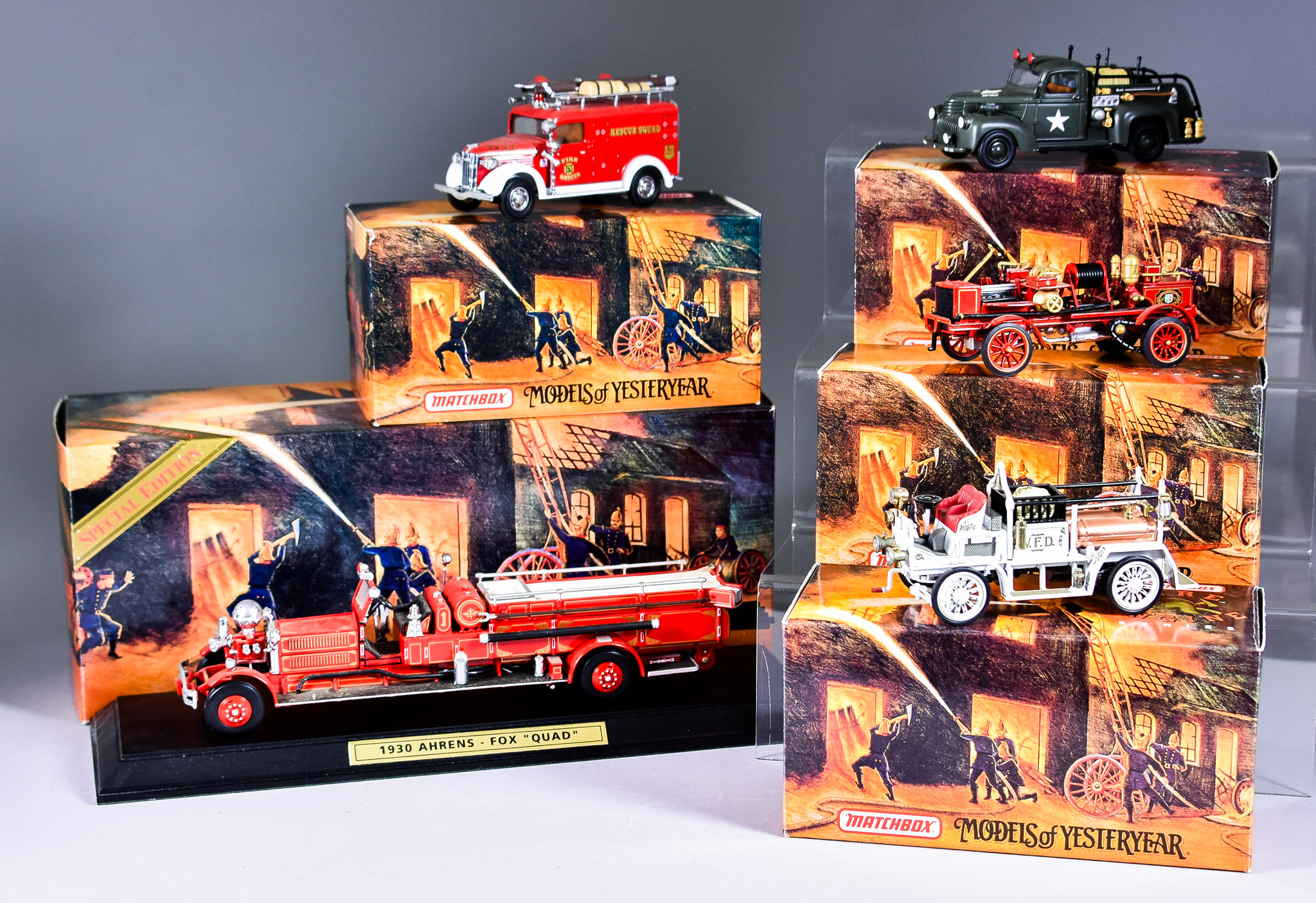 A Collection of Matchbox Models of Yesteryear, "Fire Engine Series", including - "1930 Ahrens -