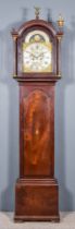 A 19th Century Mahogany Longcase Clock by Henry Hawkins of Plymouth, the 12ins arched brass dial
