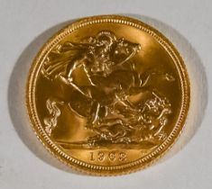 An Elizabeth II Sovereign, 1963, fine