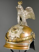 A Copy of a German WWI "Gardes Du Corps" Helmet, with large crowned imperial eagle, the front helmet