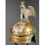 A Copy of a German WWI "Gardes Du Corps" Helmet, with large crowned imperial eagle, the front helmet