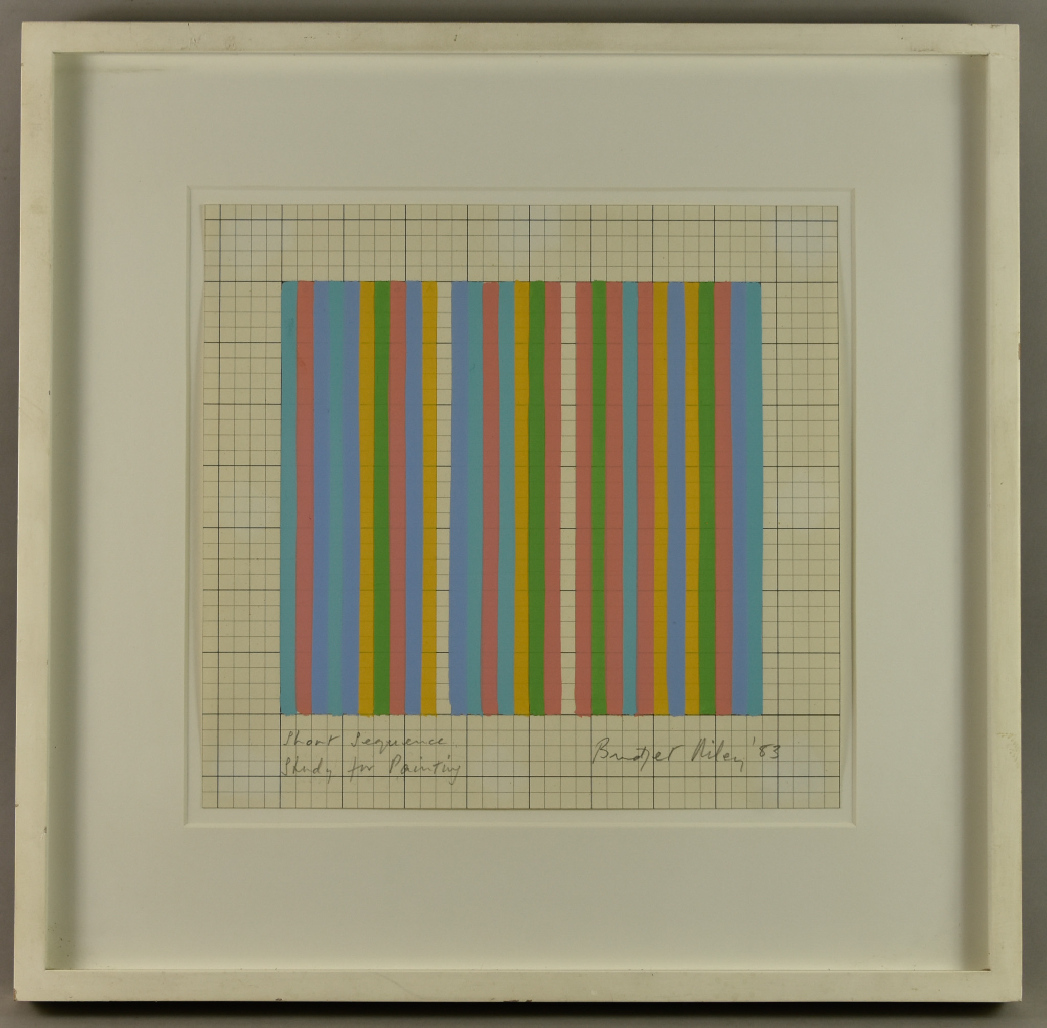 ARR Bridget Riley (Born 1931) - Gouache - "Short Sequence, Study for Painting", 9.75ins x 10. - Image 2 of 3