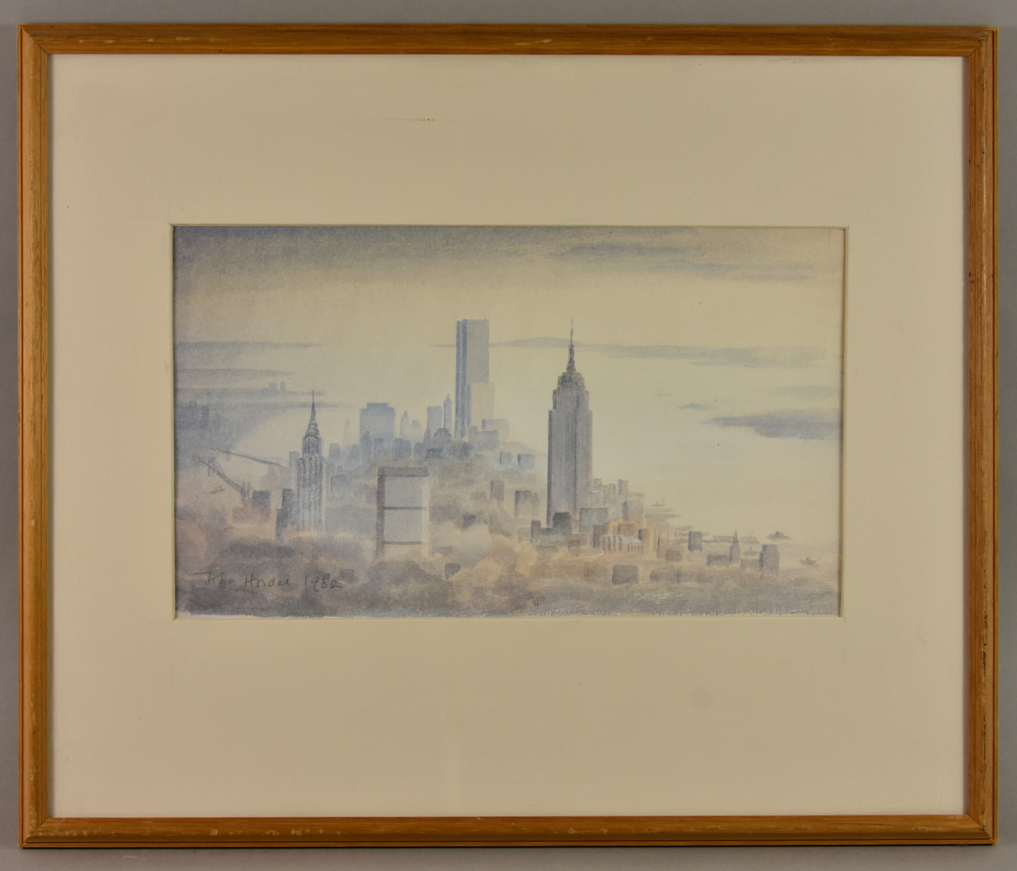 John Holder (20th/21st Century) - Watercolour - 'Cityscape' - View of New York, signed and dated - Image 2 of 3