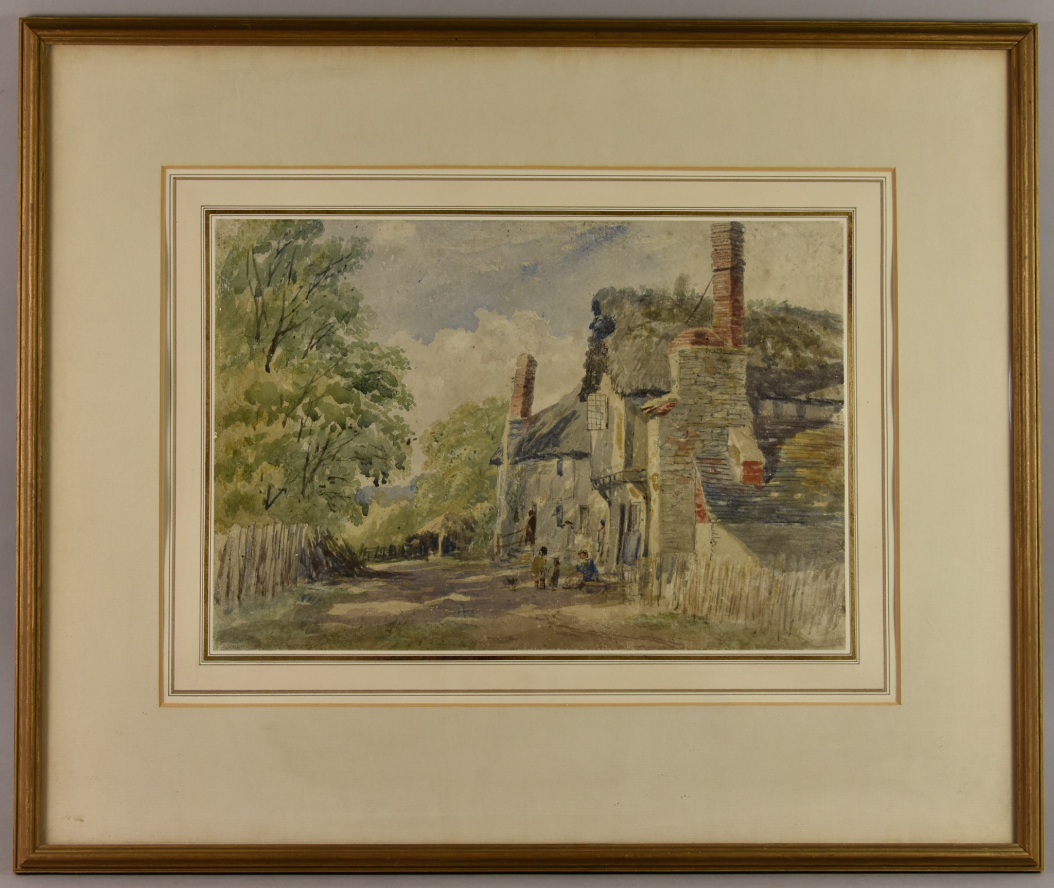 David Cox Jnr (19th / 20th Century School) - Watercolour – A country lane, unsigned, 9.5ins x 14ins, - Image 2 of 3