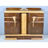 An Early 20th Century Cabinet of "Art Deco" Design, with square edge to top, each cupboard fitted
