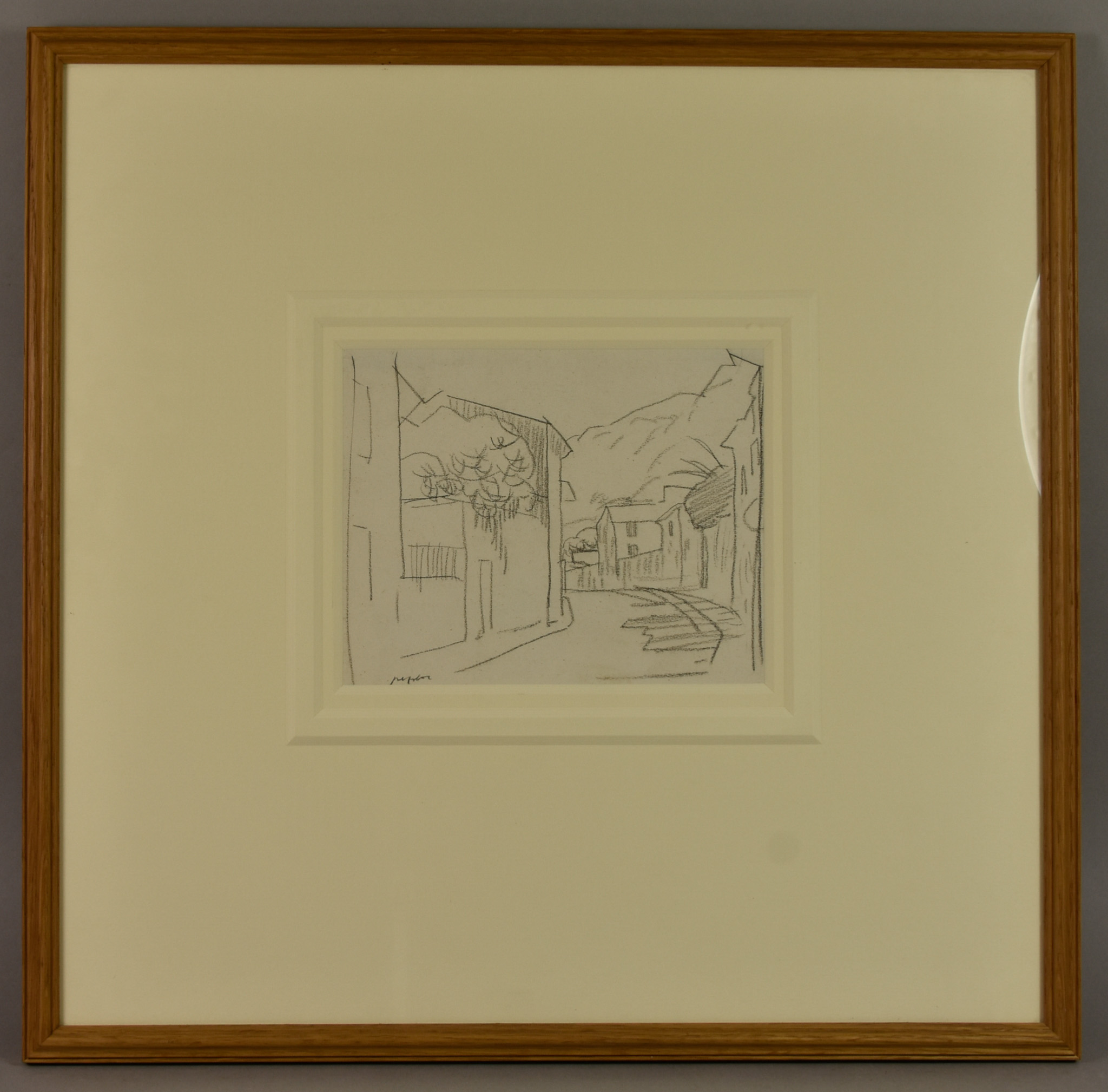 Samuel John Peploe (1871 – 1935) - Conte drawing – “Casis Circa 1913”, signed, 5.625ins x 7ins, in - Image 2 of 3