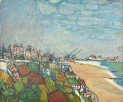 ***Alfred Cohen (1920-2001) - Oil Painting - "Folkestone", signed, dated 1986 to verso, canvas 25ins