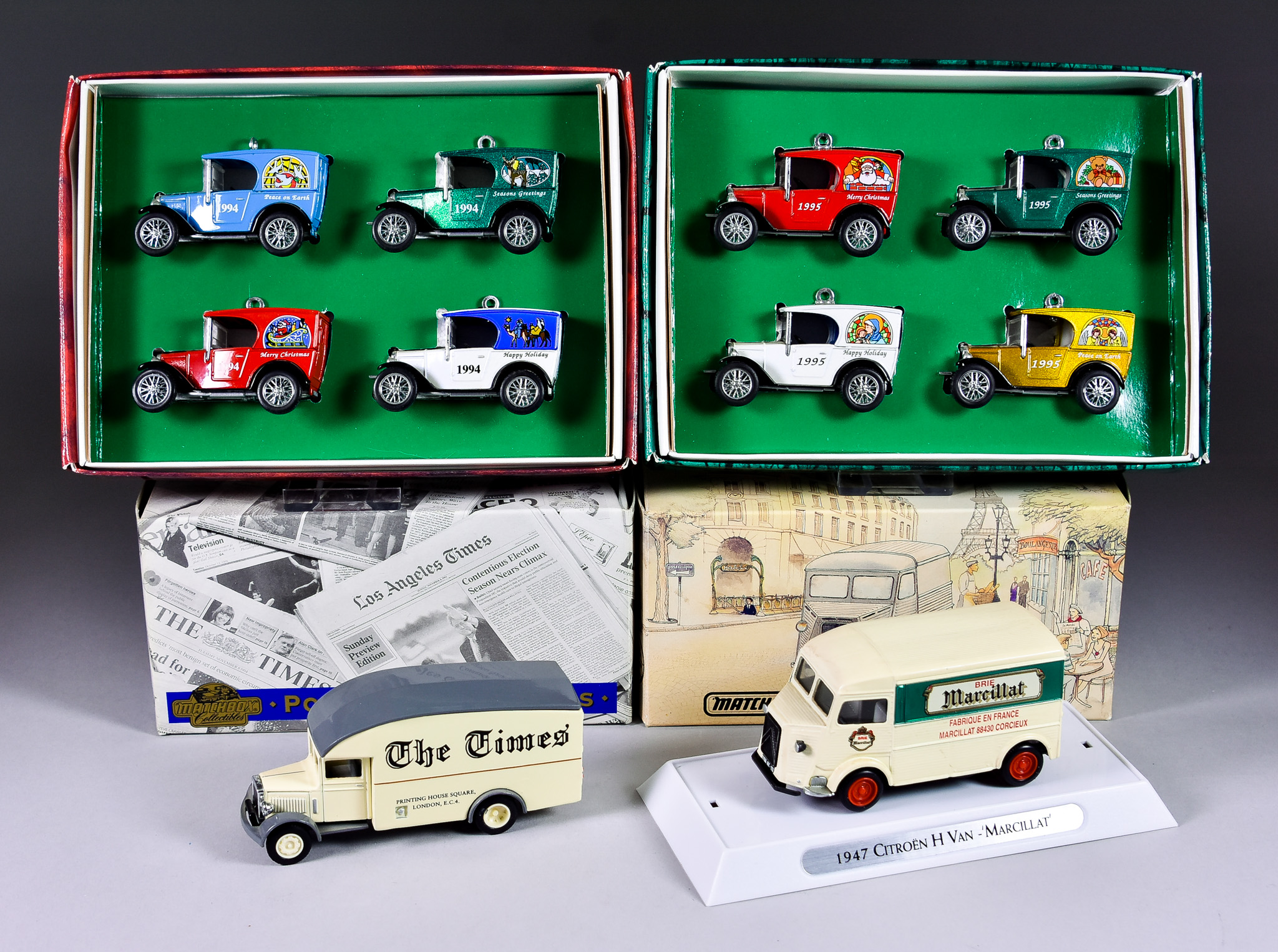 Eight Matchbox 'Collectibles' "Power of The Press" Models, including - 1931 Morris Van 'London