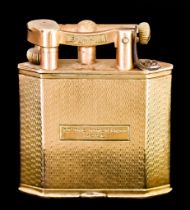 A 9ct Gold Cigarette Lighter, by Dunhill, engraved to both sides "Marlborough Club 1932" and "At the