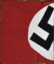 A WWII German Hanging Banner, (single sided), 54ins x 30ins The flag is unmarked (many were not) and