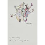ARR Quentin Blake (Born 1932) - Pen and Ink - Illustration of Louis XIV and Charles VIII,